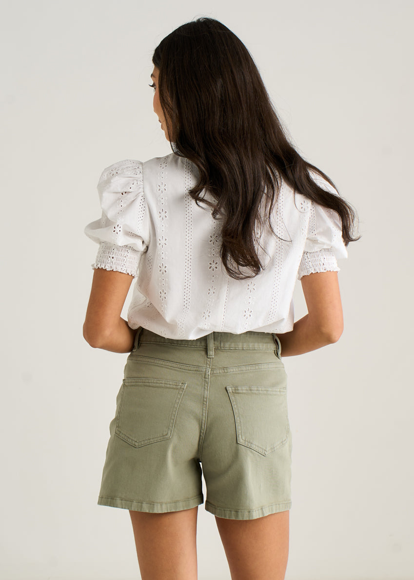 Khaki Denim Shorts GL2217