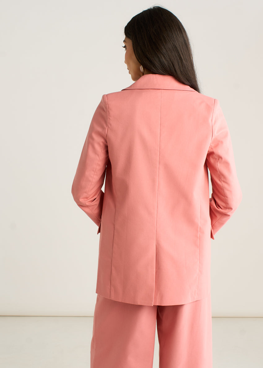 Coral Edge To Edge Linen Mix Jacket GL2229