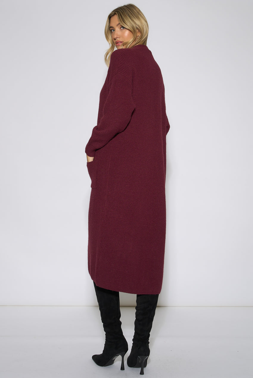 Mulberry Edge To Edge Longline Knit Cardigan GL2243