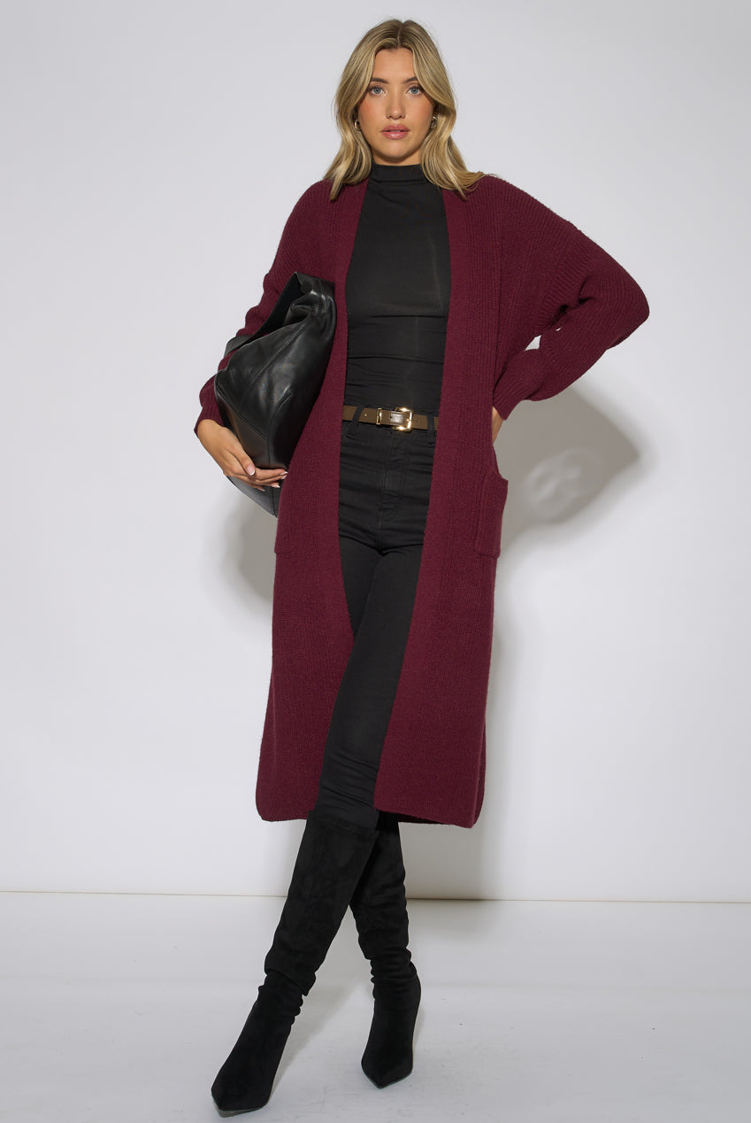 Mulberry Edge To Edge Longline Knit Cardigan GL2243