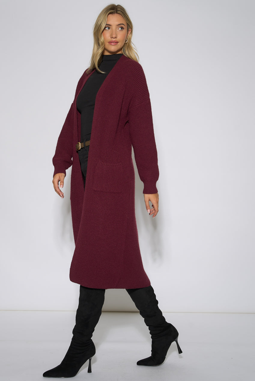 Mulberry Edge To Edge Longline Knit Cardigan GL2243