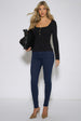 Navy Stretch Slim Fit Casual Jeggings by Gini London