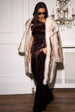 Multi Ombre Faux Fur Longline Coat by Gini London