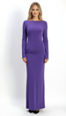 Purple Backless Slinky Knot Waist Bodycon Maxi Dress by Avinci