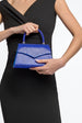 Royal Blue Diamante Top Handle Bag by Aftershock London