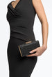 Aftershock London Black Glitter Evening Clutch Bag