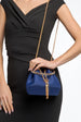 Navy Top Handle Satin Evening Bag by Aftershock London