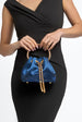 Navy Embellished Top Handle Evening Bag by Aftershock London