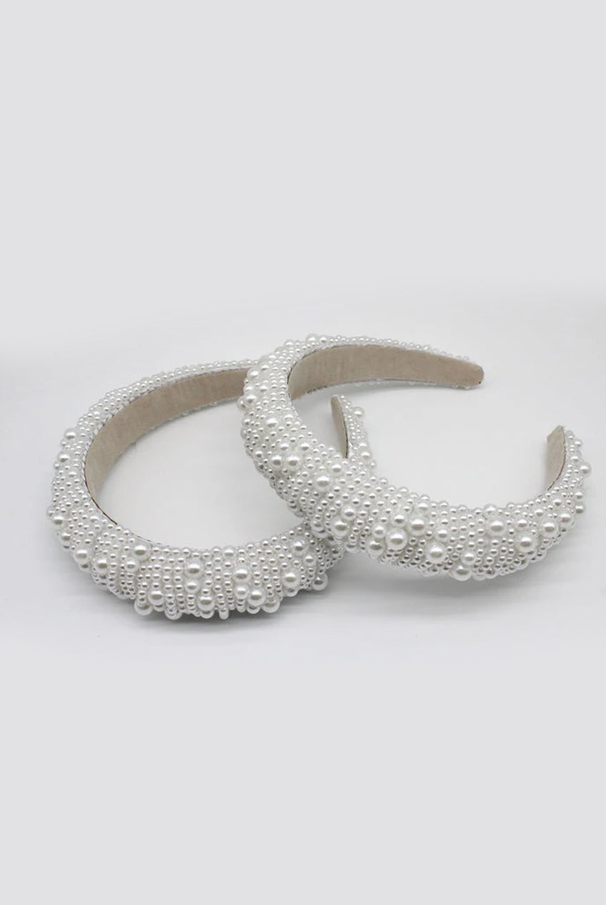 Pearl Headband With Assorted Sized Pearls Detailing HA301307
