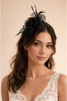 Rosette Bow Fascinator In Black by SVNX
