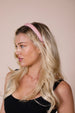 Lattice Beaded Headband In Pink by SVNX