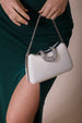 Shimmer Grab Bag With Double Chain Strap Silver by SVNX