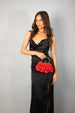 3D Rose Clutch Bag In Red by SVNX