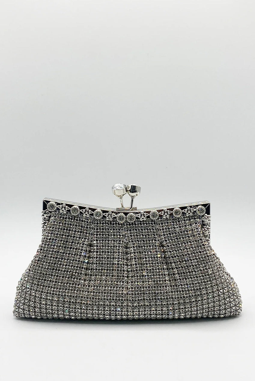 Silver Crystal Clutch Bag HB331821