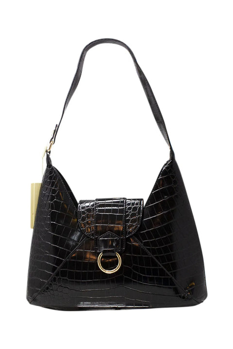 Envelope Hobo Bag In Black by SVNX
