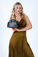Dual Handle Croc Grab Bag In Black by SVNX