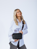 Heart Quilted Crossbody Camera Bag In Black by SVNX