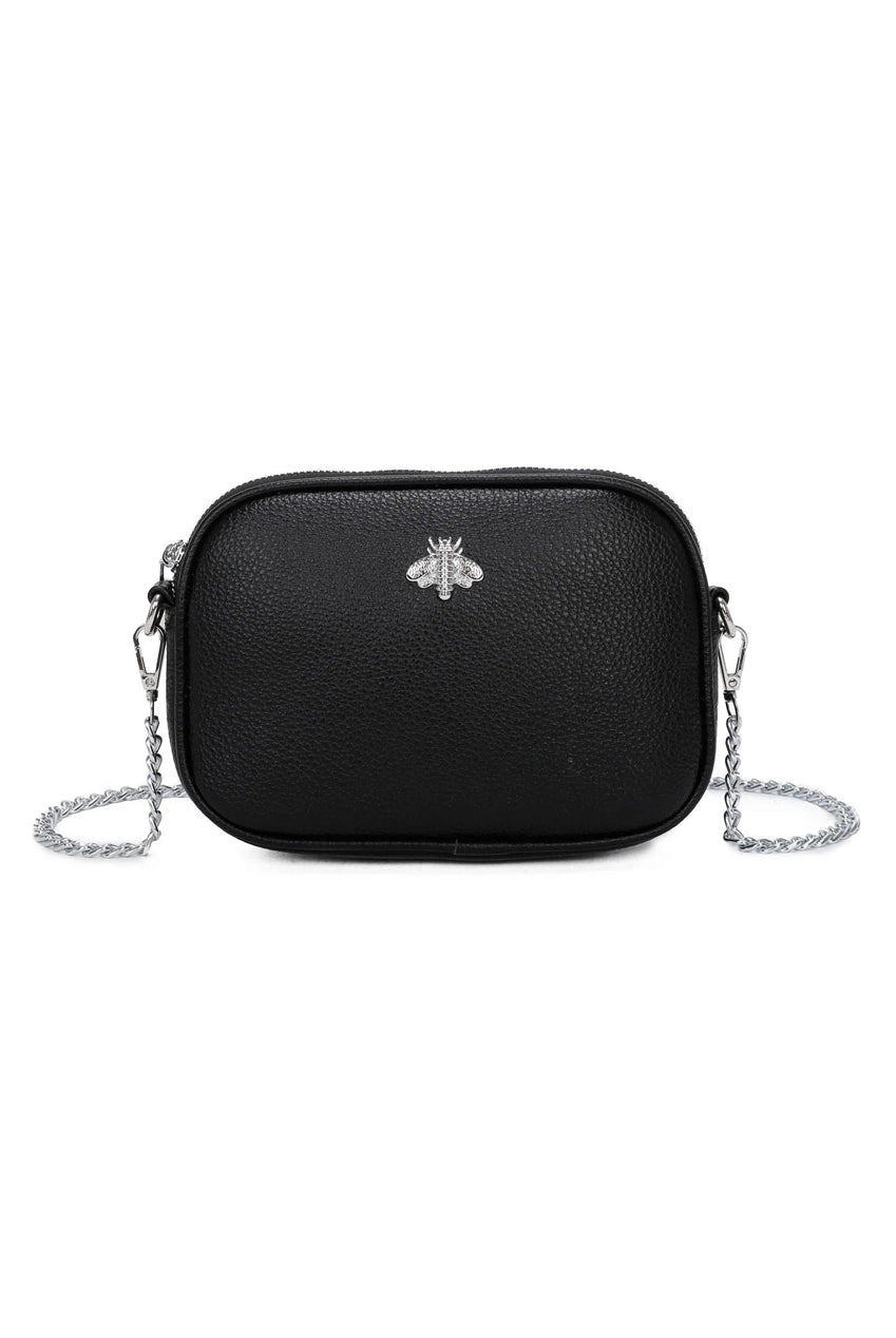 Bee Chain Crossbody Bag In Black HB344802
