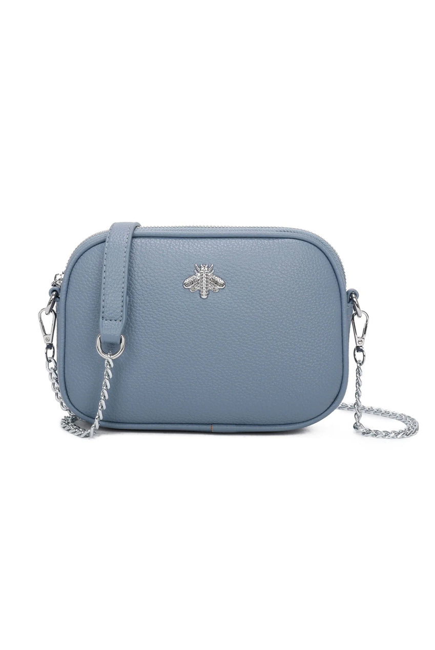 Bee Chain Crossbody Bag In Blue HB344820