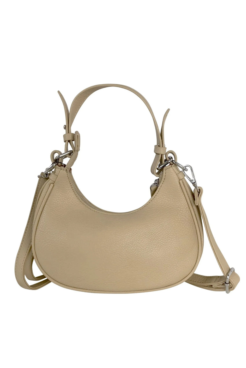 Small Turn-Lock Faux Leather Shoulder Bag HB345328
