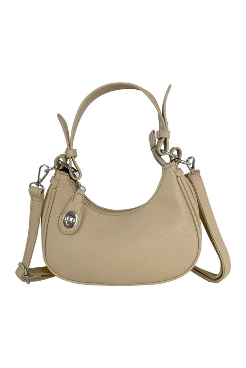 Small Turn-Lock Faux Leather Shoulder Bag by SVNX