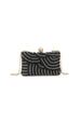 Pearl Embellished Clutch Bag In Black by SVNX