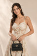 Heart Quilted Top-Handle Crossbody Mini Handbag by SVNX