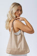 Suede Hobo Shoulder Bag In Beige by SVNX