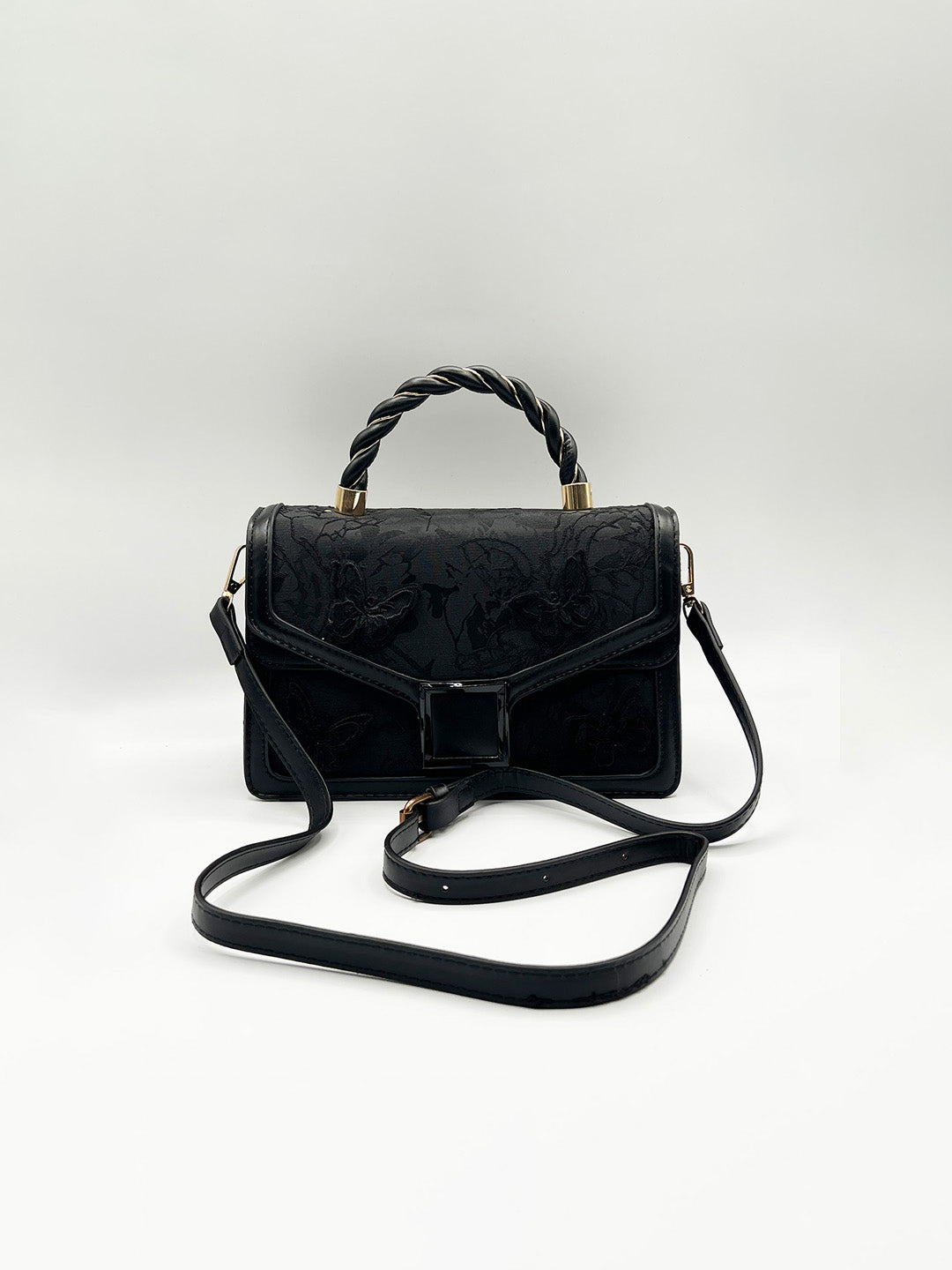 Butterfly Embellished Stachel In Black HB360202