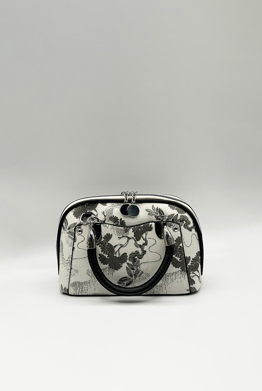 Floral Prints Grab Bag Black White HB360732