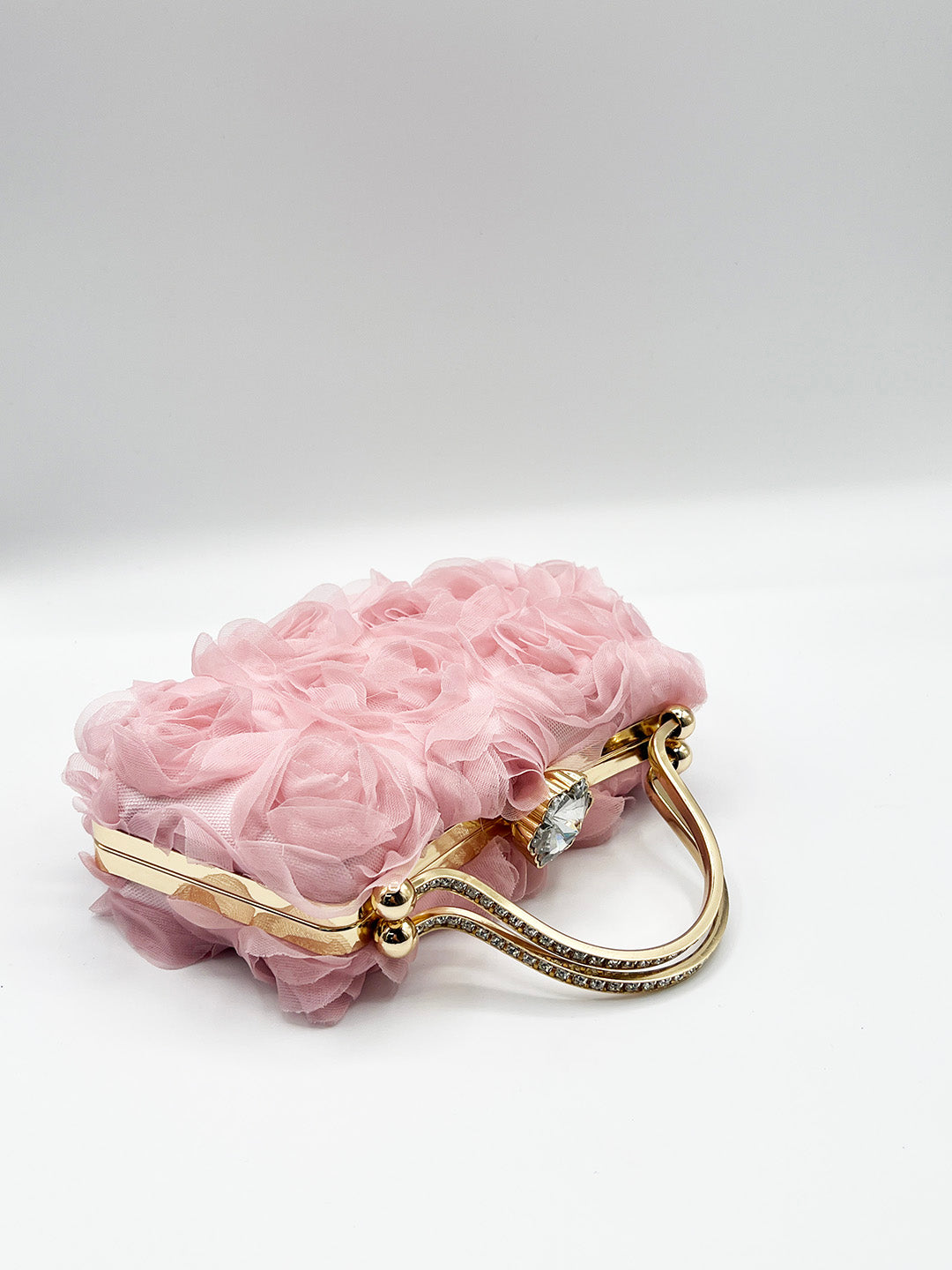 3D Rose Clutch In Pink HB361009