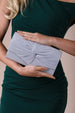 Ruched Bow Clutch Bag In Silver by SVNX