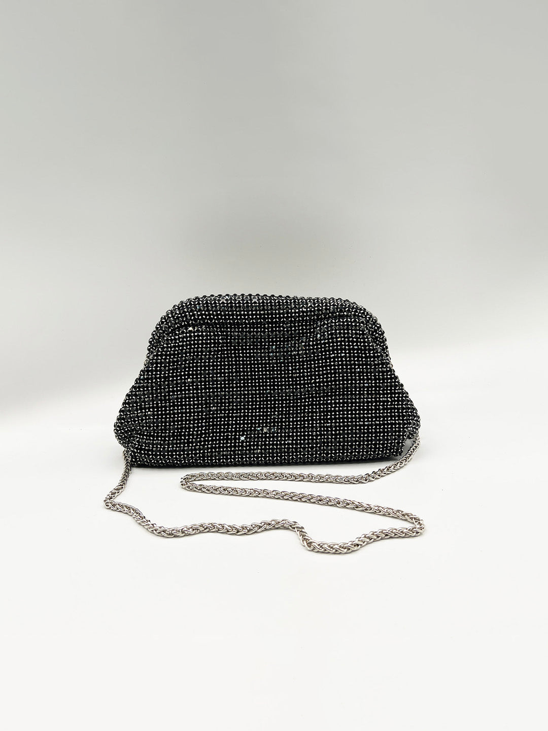 Crystal Pouch Clutch Bag In Black HB362202