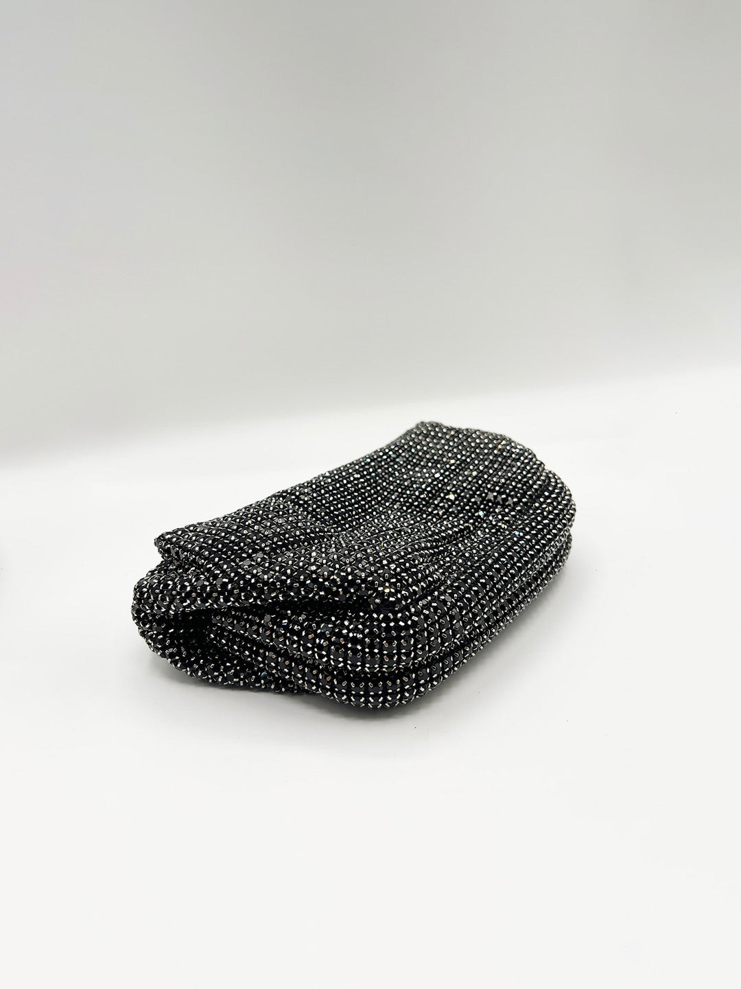 Crystal Pouch Clutch Bag In Black HB362202