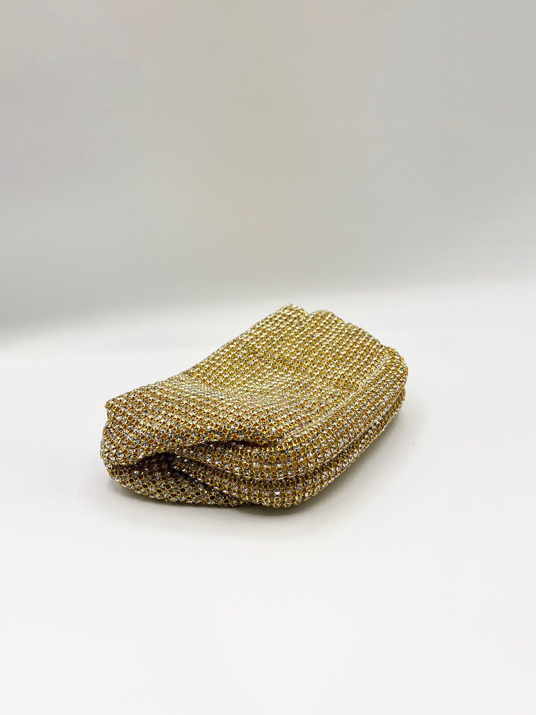 Crystal Pouch Clutch Bag In Gold HB362224