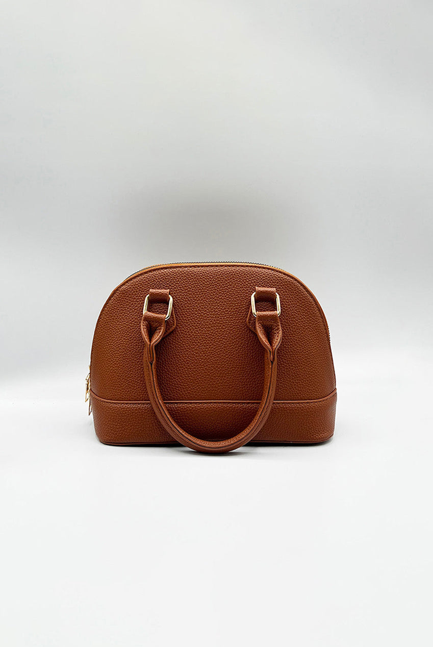 Faux Leather Mini Crossbody Bag In Brown HB362306