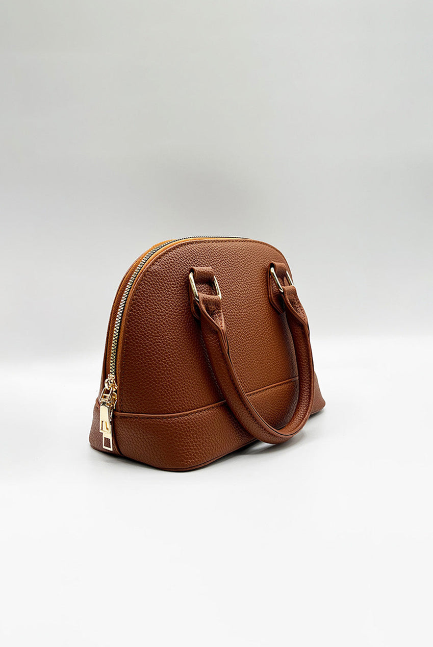 Faux Leather Mini Crossbody Bag In Brown HB362306