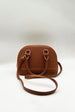 Faux Leather Mini Crossbody Bag In Brown by SVNX