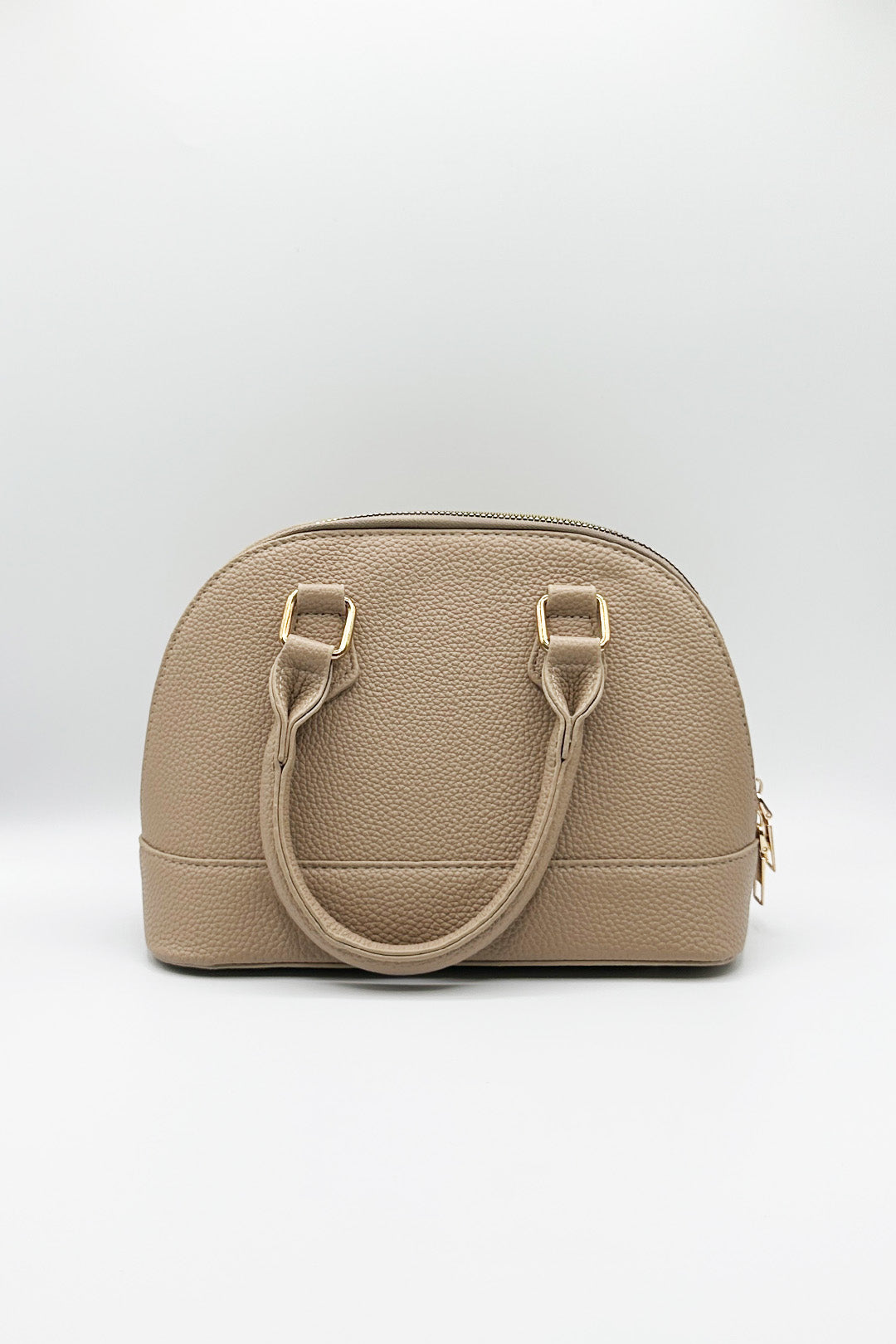 Faux Leather Mini Crossbody Bag In Beige HB362328