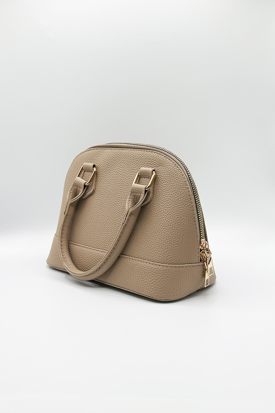 Faux Leather Mini Crossbody Bag In Beige HB362328