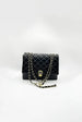 Luxury Quilted Shoulder Handbag With Chain Strap In Black by SVNX