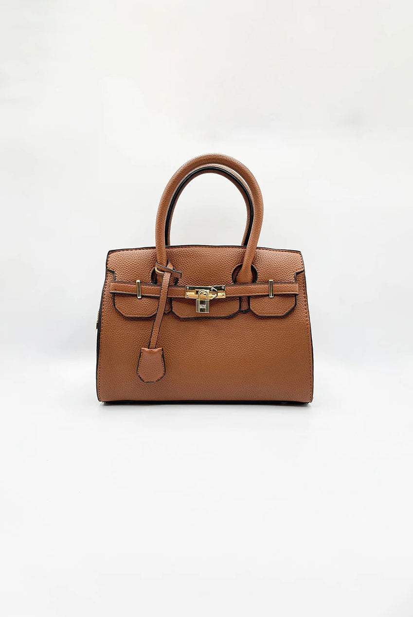 Top Handle Satchel Handbag In Brown HB364906