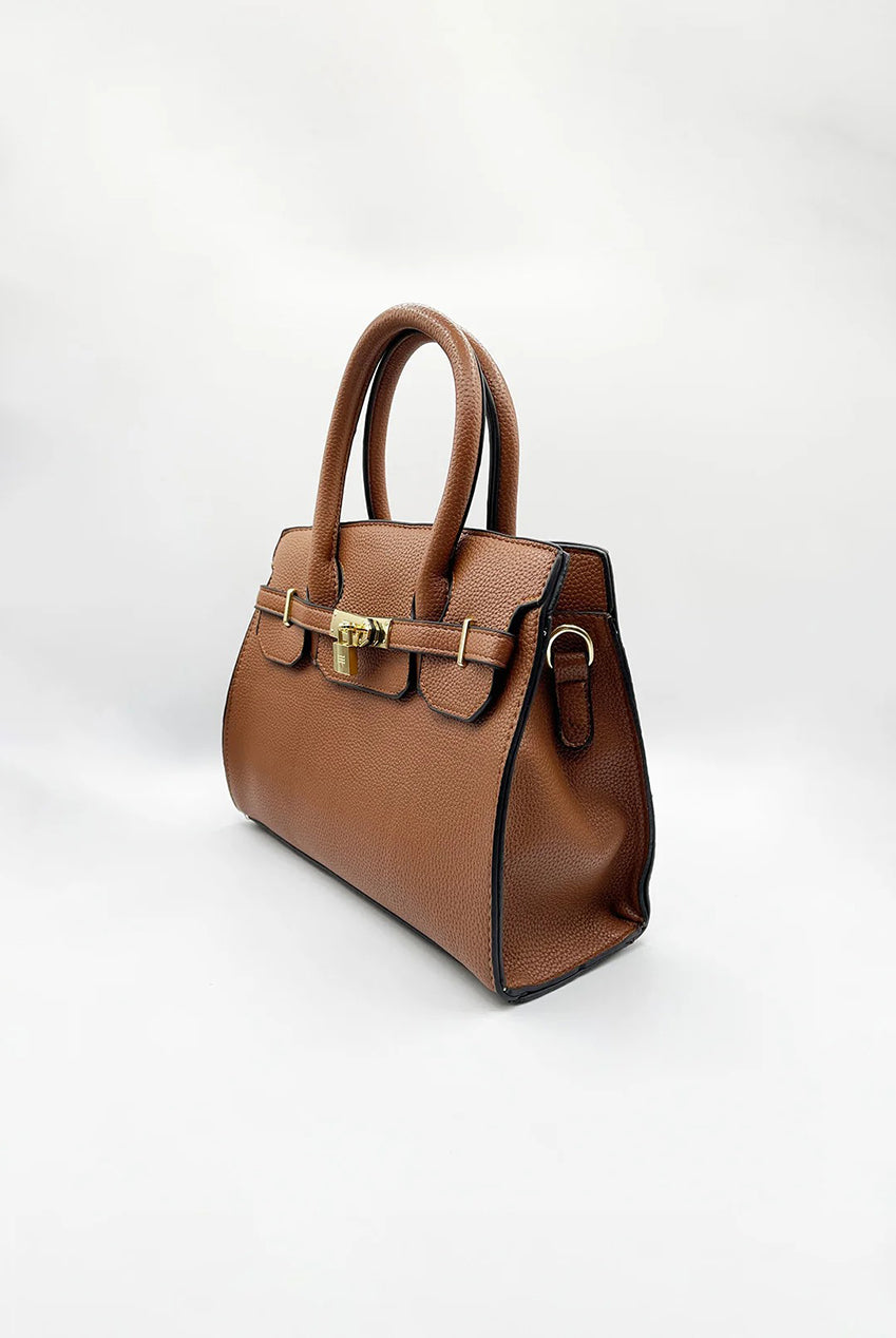 Top Handle Satchel Handbag In Brown HB364906