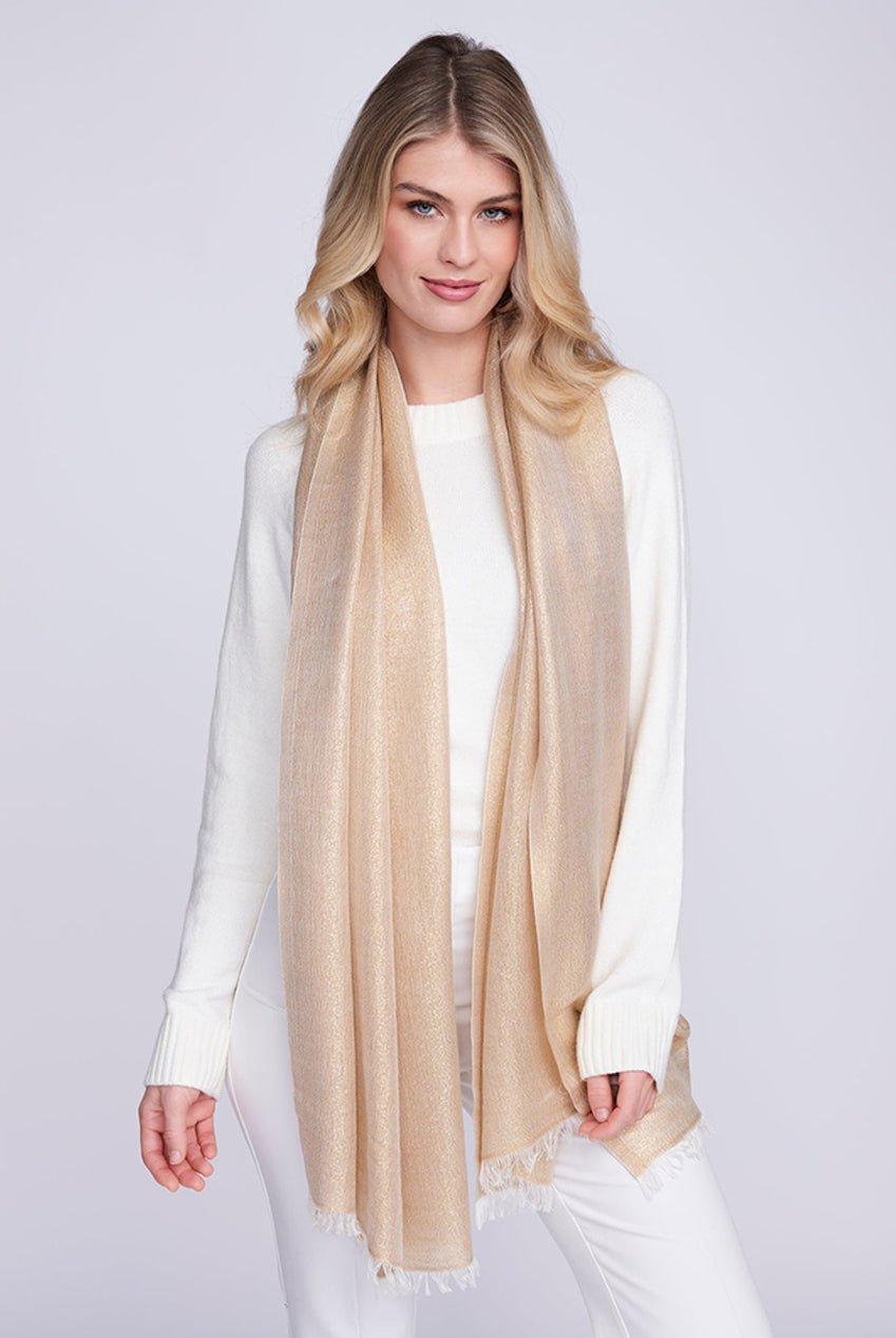 Hallie Scarf - Gold HAL001-MET001-0