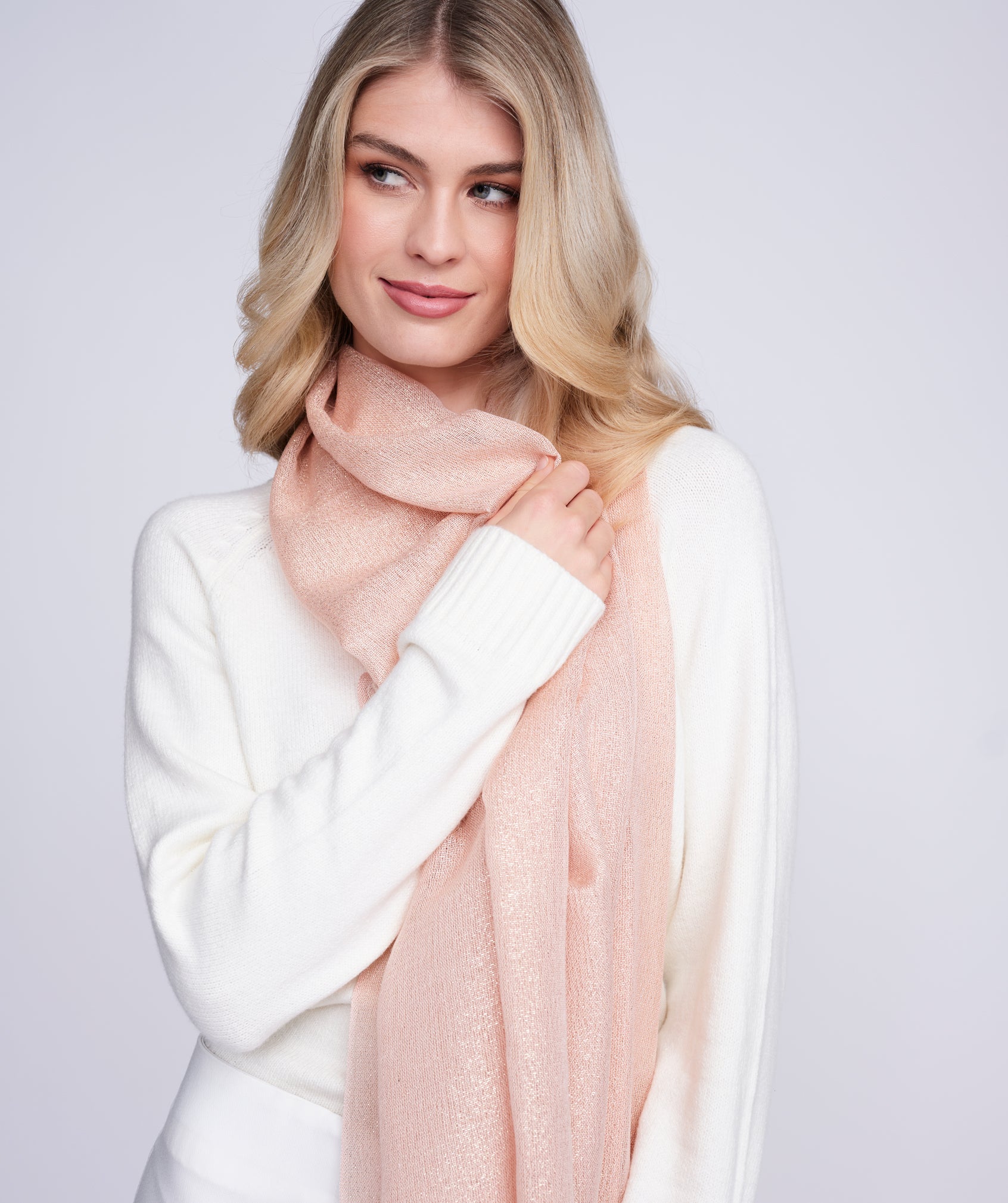 Hallie Scarf - Rose Gold HAL001-MET007