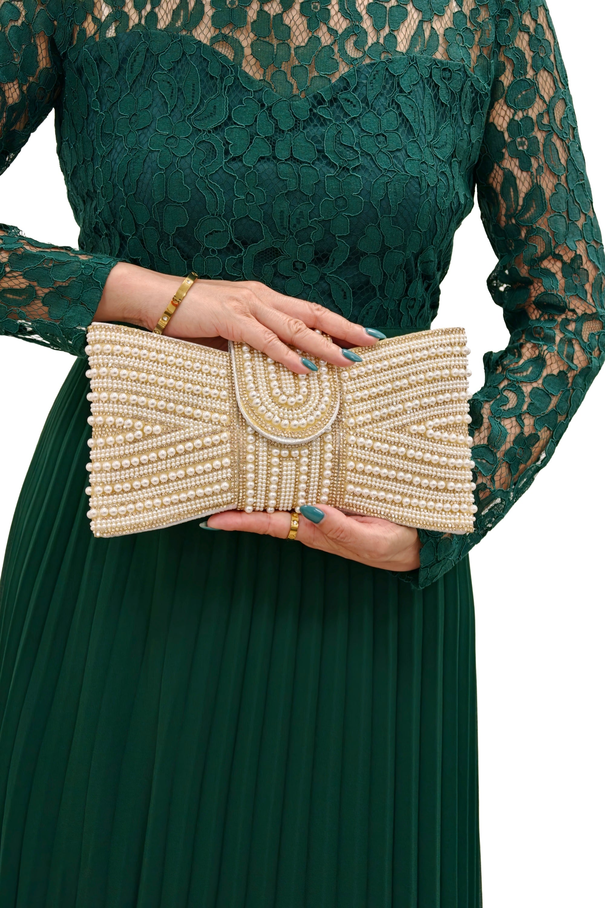 Pearl Bow Clutch Bag AC0000712