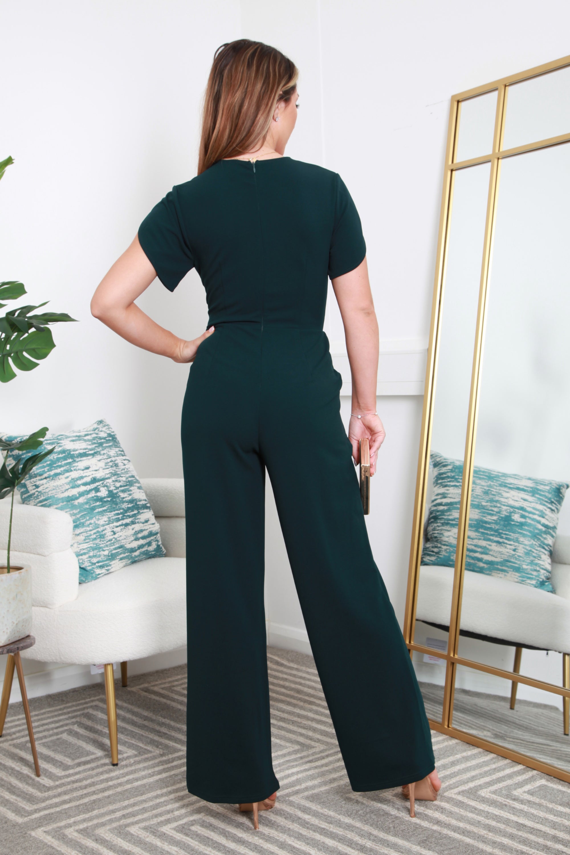 Tulip Sleeve Wrap Front Jumpsuit JU0000556