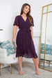 Double Second Chiffon Wrap Dress With Tea Sleeves