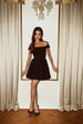 Off The Shoulder Mini Dress With Boning by Pink Vanilla