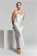 Ivory Cowl Back Midi Slip Dress by InFlair